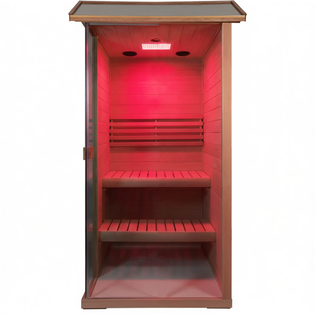 Aurora Outdoor Luxury Wood Steam Sauna  - 1 Person | Model 701VT