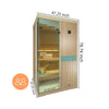 HKXSC 702SH2 Person Indoor Steam Sauna |Fresh Air | Hemlock HKXSC-SAUNA