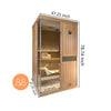 HKXSC 702ST1-2 Person Steam Sauna | Resistant to pests | Mahogany | Negative Ion HKXSC-SAUNA