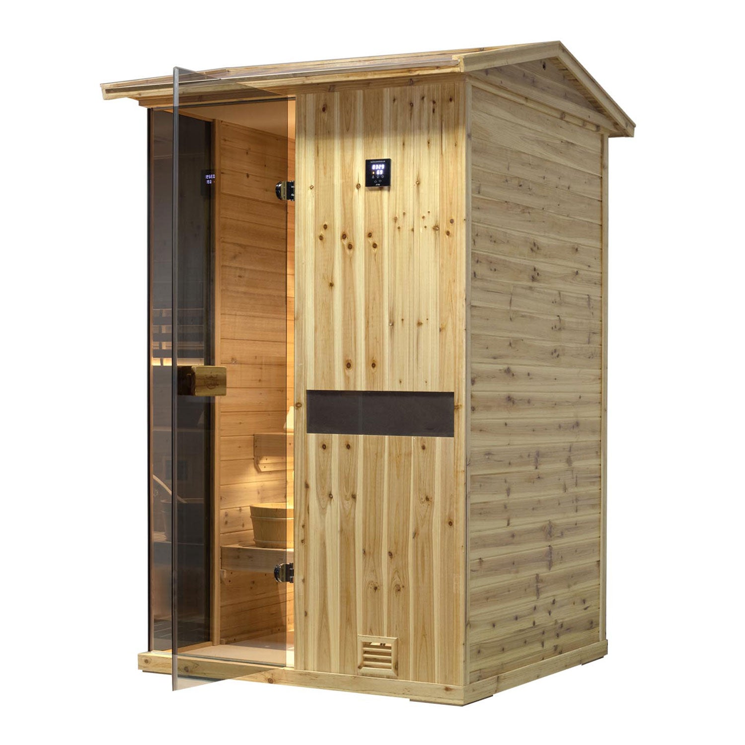 Solid Outdoor Steam Sauna - 2 Person | Model 702VS
