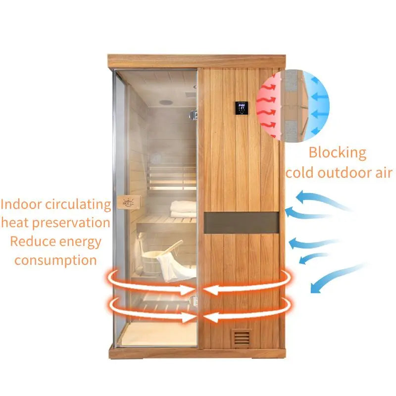 HKXSC 702ST  1-2 Person Steam Sauna | Resistant to pests | Mahogany | Negative Ion HKXSC-SAUNA