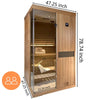 HKXSC 702ST1-2 Person Steam Sauna | Resistant to pests | Mahogany | Negative Ion HKXSC-SAUNA