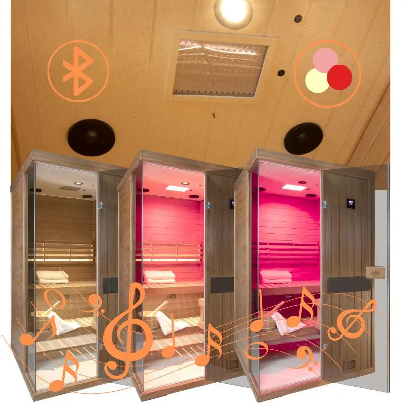 HKXSC 702ST  1-2 Person Steam Sauna | Resistant to pests | Mahogany | Negative Ion HKXSC-SAUNA