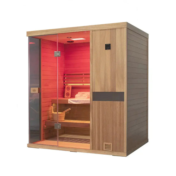 HKXSC 703ST New Upgraded Mahogany 2-3 Person Steam Sauna |Waterproof | Pest proof HKXSC-SAUNA