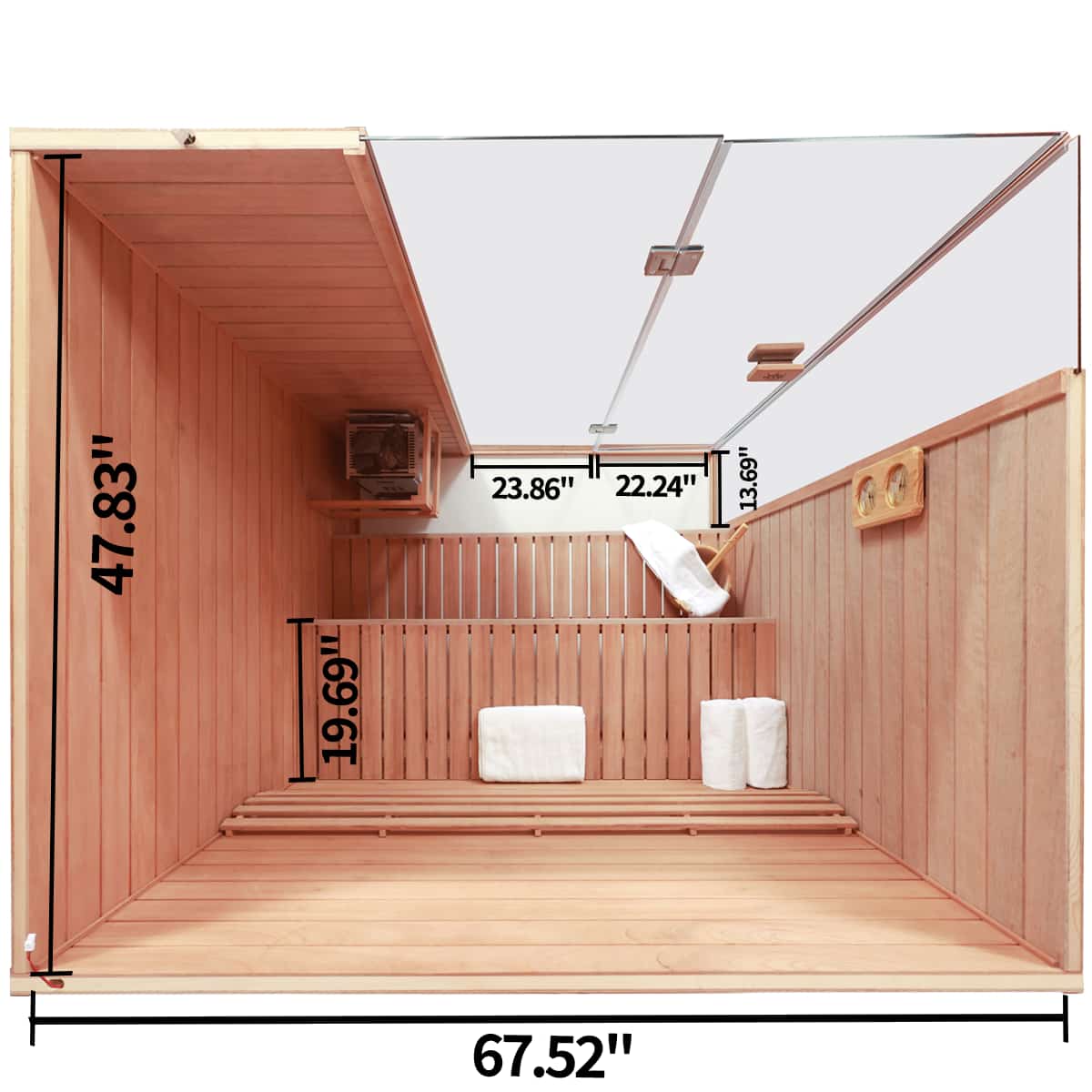 HKXSC 703ST New Upgraded Mahogany 2-3 Person Steam Sauna |  Waterproof | Pest proof HKXSC-SAUNA