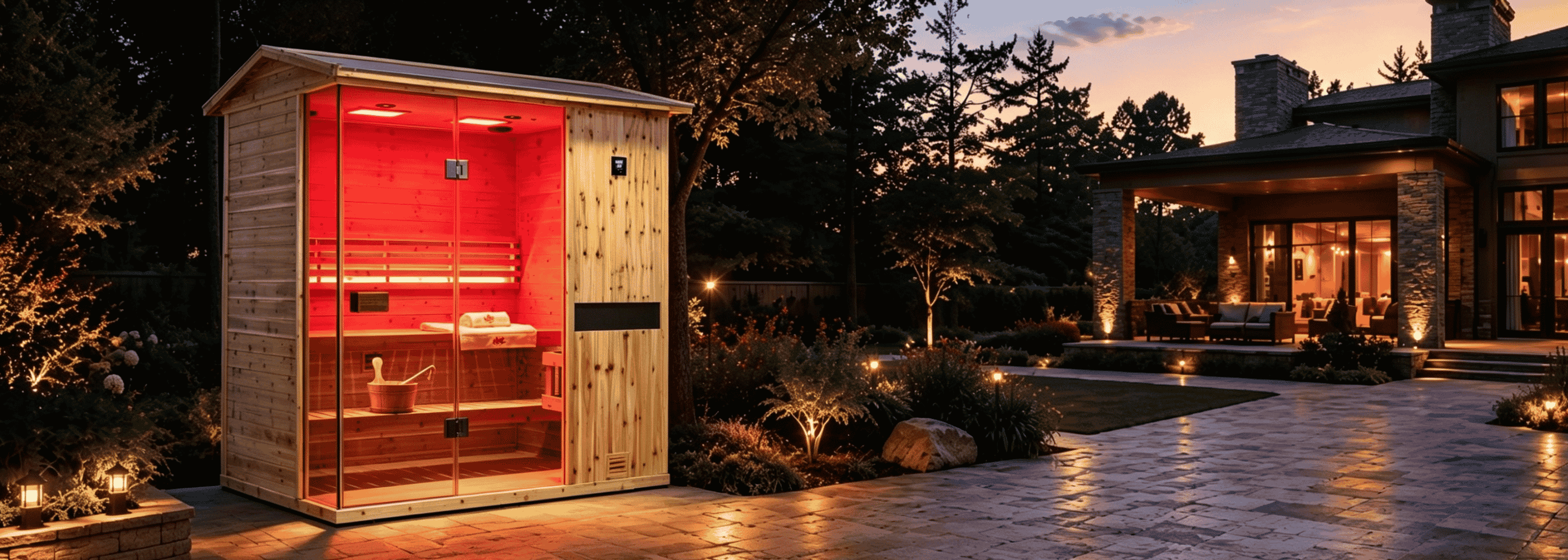 HKXSC 3-Person Outdoor US Fir Sauna Banner – Steam-Activated Negative Ion Technology for a Fresher, More Comfortable Sauna Experience
