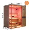 HKXSC 703ST Mahogany 2-3 Person Steam Sauna | New Upgraded HKXSC-SAUNA