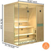 HKXSC 703SH Hemlock2-3 Person Steam Sauna |New Upgraded-Fresh Air HKXSC-SAUNA