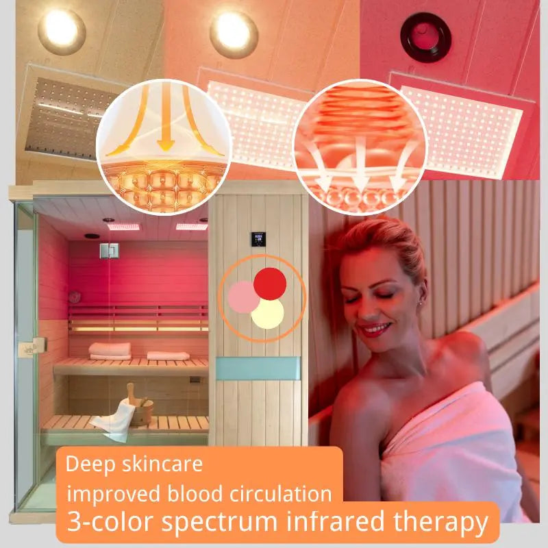 HKXSC 703SH Hemlock  2-3 Person Steam Sauna |New Upgraded-Fresh Air HKXSC-SAUNA