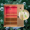 HKXSC 703ST New Upgraded Mahogany 2-3 Person Steam Sauna |Waterproof | Pest proof HKXSC-SAUNA