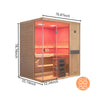 HKXSC 704ST4 Person Negative Ion Steam Sauna | Resistant to pests | Mahogany | Wide Vision-Lay-Flat HKXSC-SAUNA