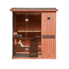 HKXSC 704VT4 Person Negative Ion Steam Sauna | outdoor sauna | Mahogany | Wide Vision-Lay-Flat HKXSC-SAUNA