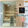 HKXSC 704SH 4 Person SteamSauna |Hemlock | Wide Vision-Lay-Flat HKXSC-SAUNA