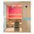 HKXSC 704SH 4 Person SteamSauna |Hemlock | Wide Vision-Lay-Flat HKXSC-SAUNA