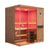 HKXSC 704ST4 Person Negative Ion Steam Sauna | Resistant to pests | Mahogany | Wide Vision-Lay-Flat HKXSC-SAUNA