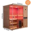 HKXSC 704ST4 Person Negative Ion Steam Sauna | Resistant to pests | Mahogany | Wide Vision-Lay-Flat HKXSC-SAUNA