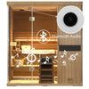 HKXSC 704ST4 Person Negative Ion Steam Sauna | Resistant to pests | Mahogany | Wide Vision-Lay-Flat HKXSC-SAUNA