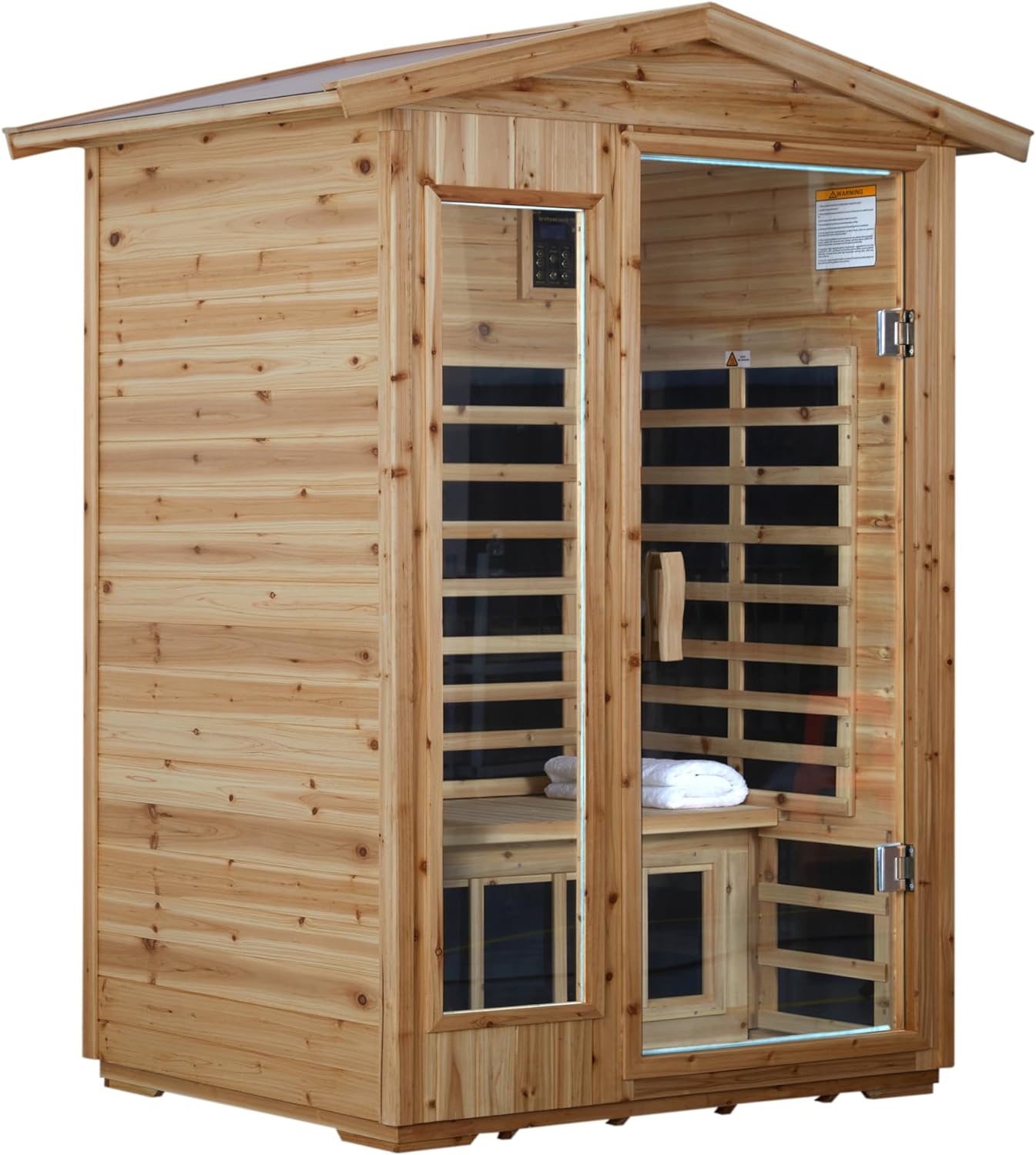 Noble ZS II 2 Person Ultra Low EMF Outdoor Fir Wood Infrared Sauna