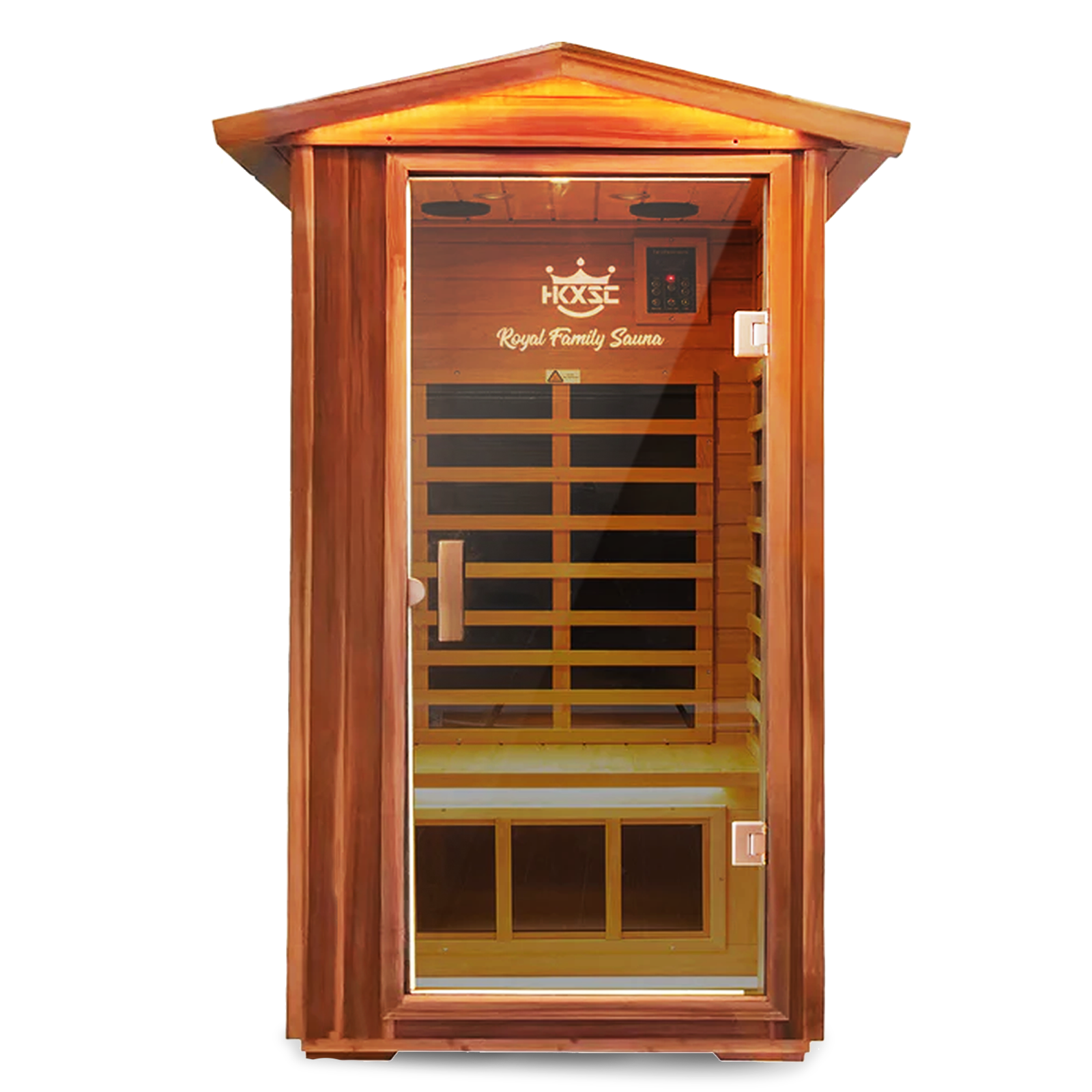 King RS I 1 Person Ultra Low EMF Outdoor Red Cedar Infrared Sauna