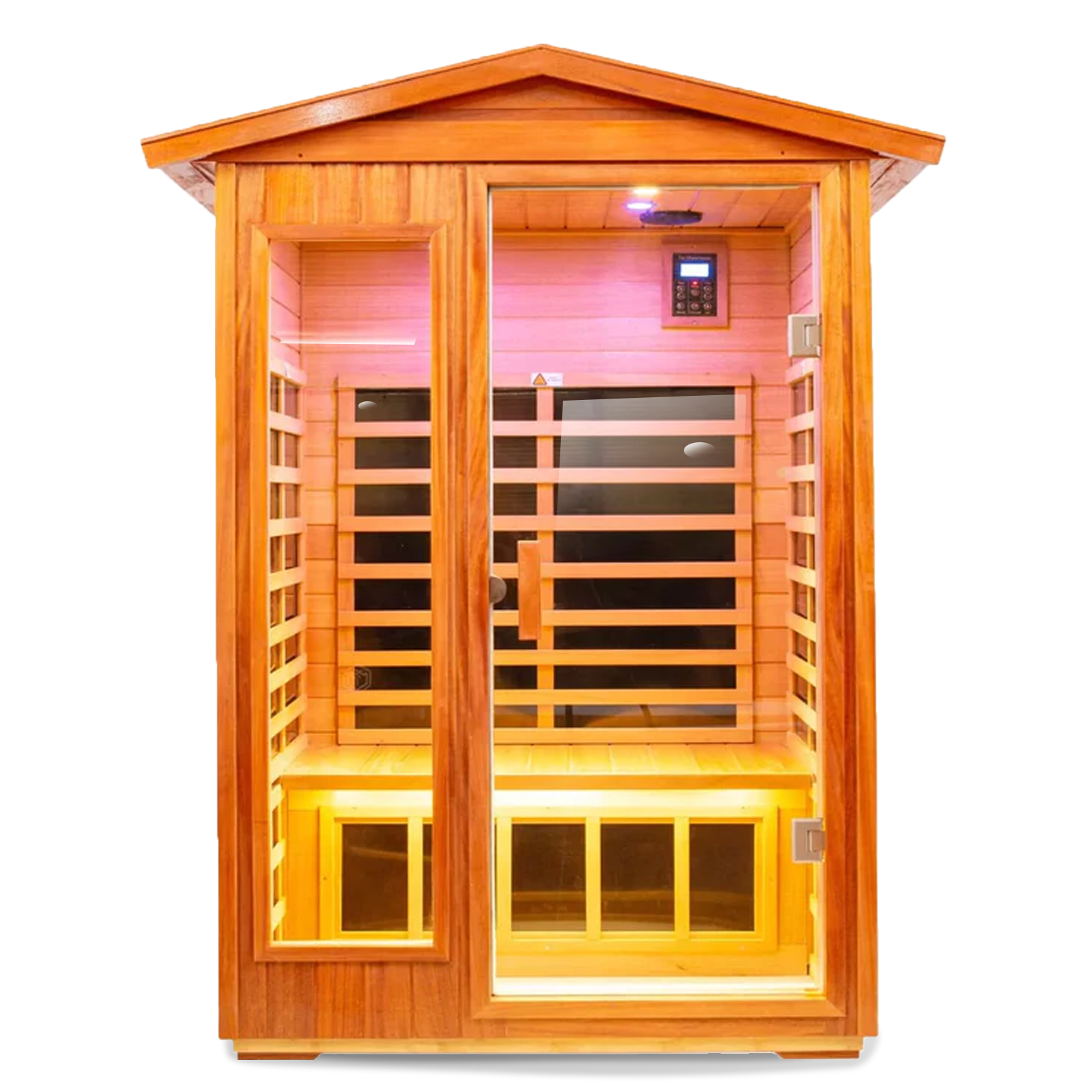 Queen TS II 2 Person Ultra Low EMF Outdoor Mahogany Infrared Sauna