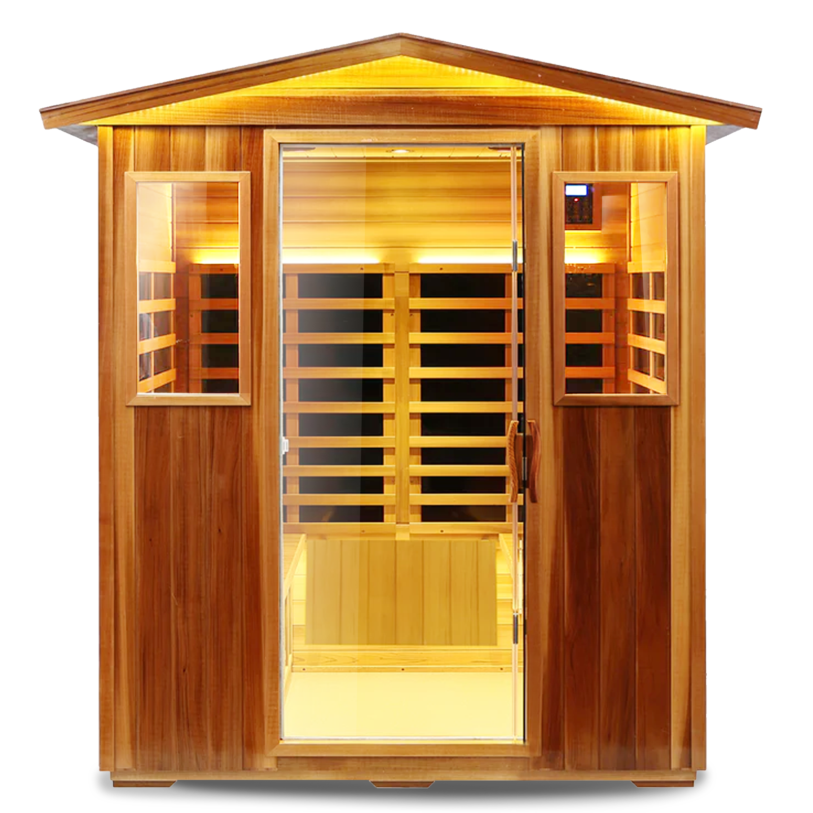 King RS IV 4 Person Ultra Low EMF Outdoor Red Cedar Infrared Sauna
