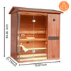 HKXSC 703VT Mahogany 2-3 Person outdoor Sauna |Waterproof | Pest proof HKXSC-SAUNA