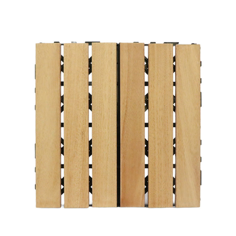 Wood Interlocking Flooring Tiles (Set of 10)