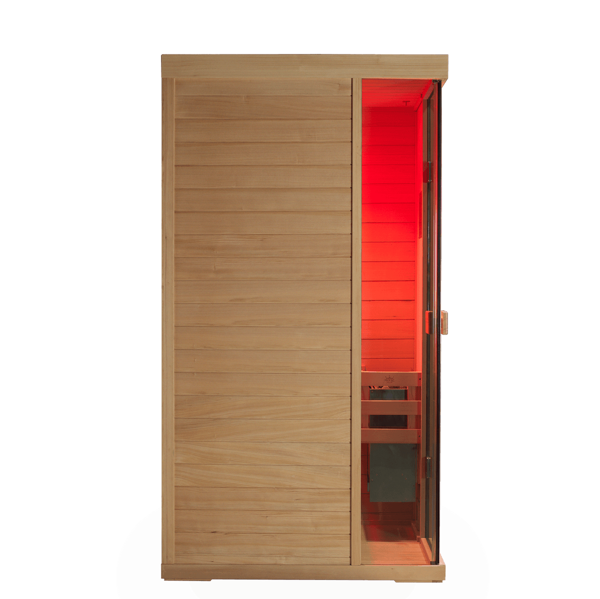Solid hemlock wood 701SH upgraded one-person indoor steam sauna, premium home sauna cabin