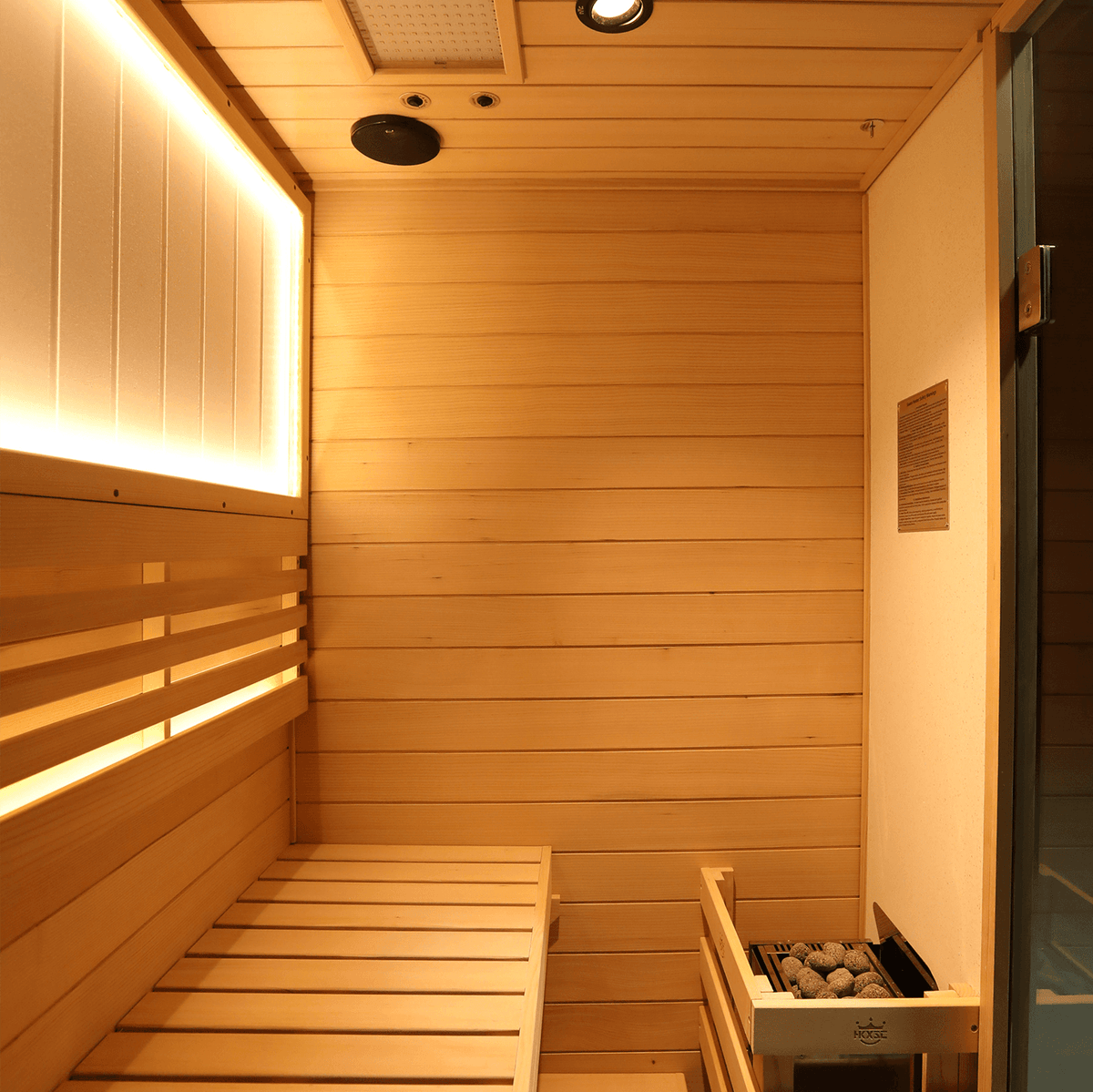 HKXSC 701SH upgraded 1 person indoor steam sauna made of natural hemlock wood, home spa cabin with glass door
