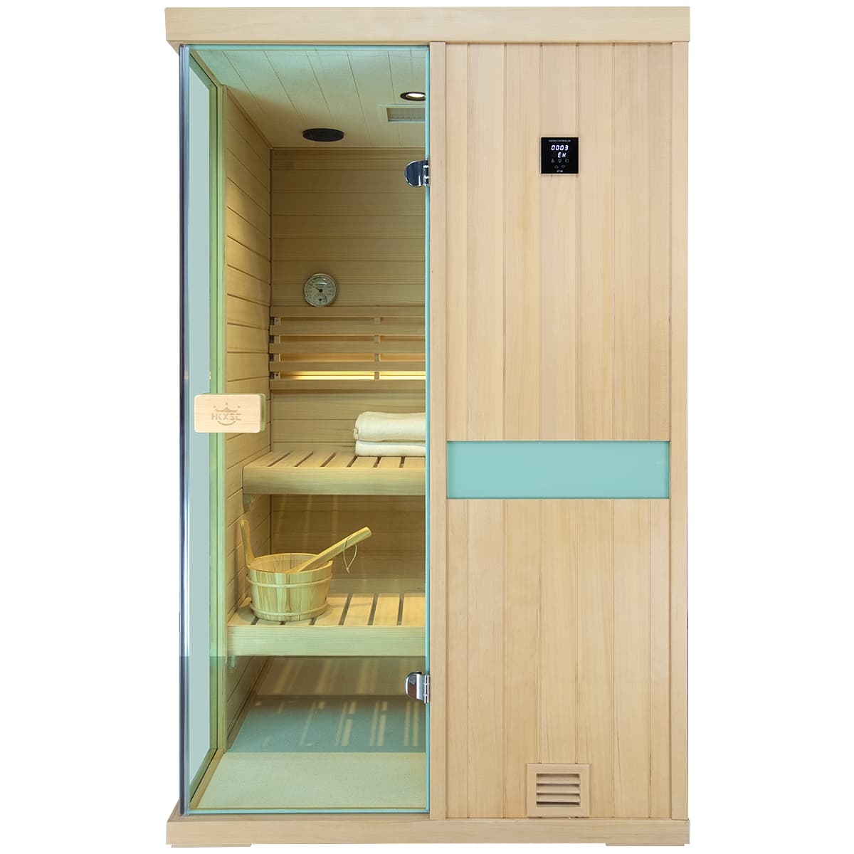 HKXSC 702SH 2 Person Indoor Steam Sauna | affordable | New Upgraded HKXSC-SAUNA