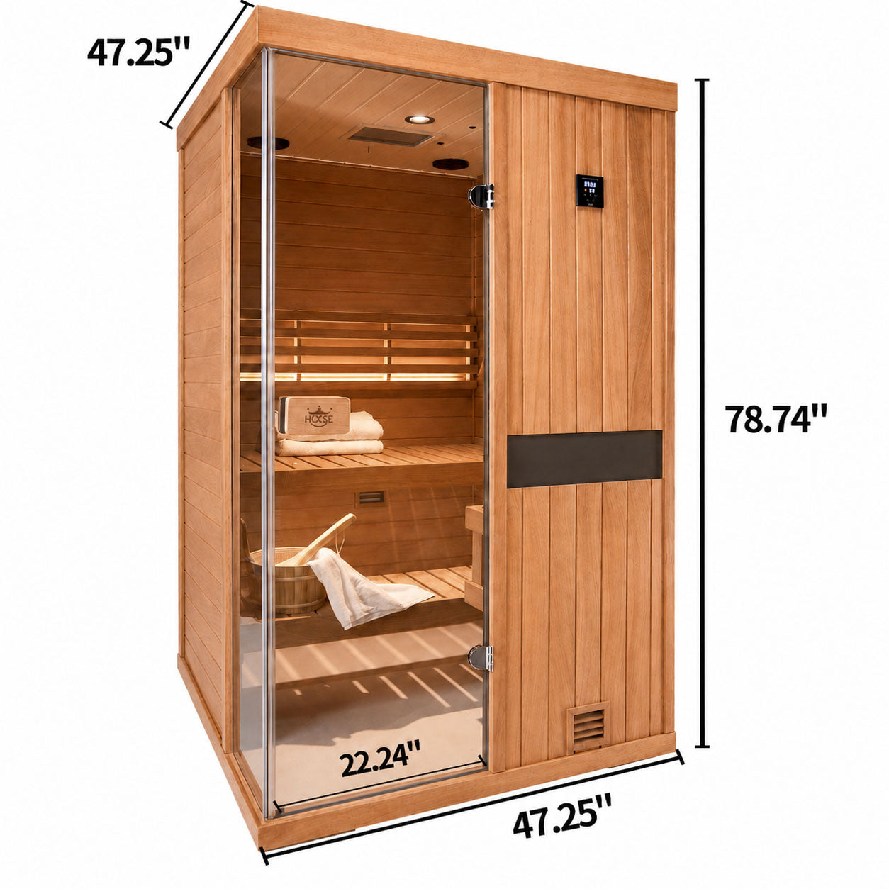 HKXSC 702ST 2 Person Indoor Steam Sauna | affordable | New Upgraded HKXSC-SAUNA