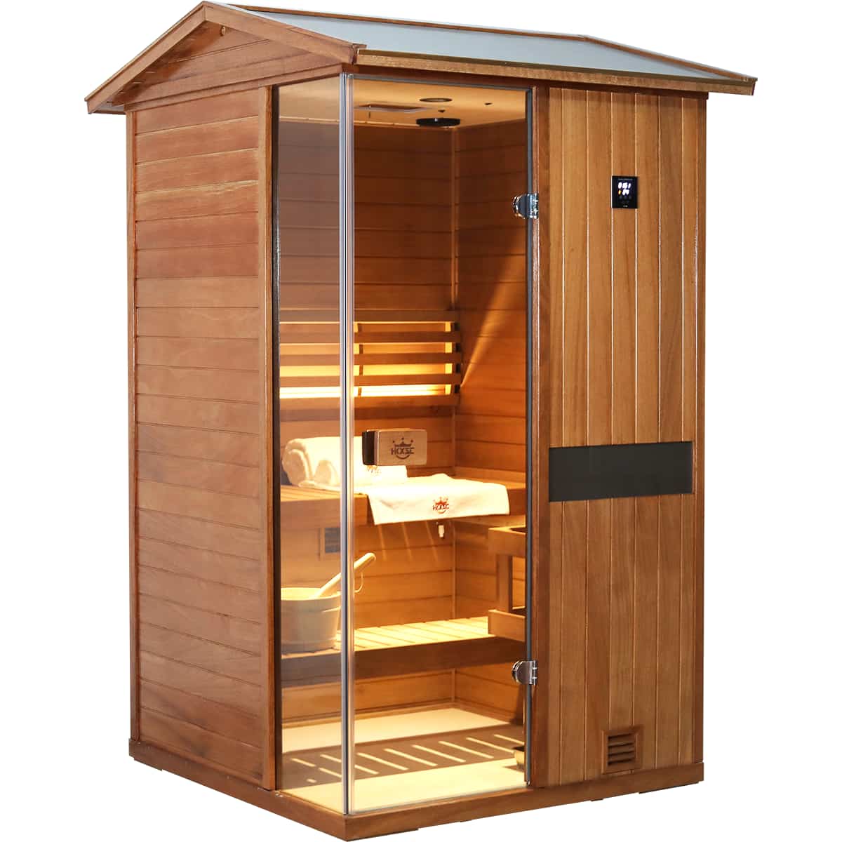 HKXSC 702VT 2 Person Outdoor Steam Sauna | affordable | New Upgraded HKXSC-SAUNA