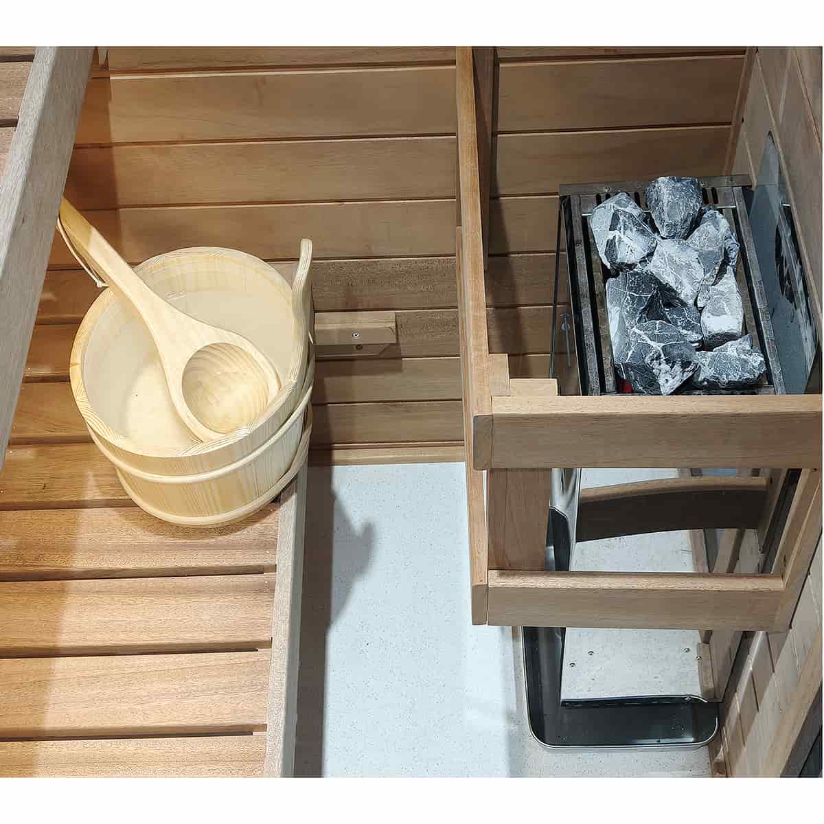 HKXSC 703ST New Upgraded Mahogany 2-3 Person Steam Sauna |  Waterproof | Pest proof HKXSC-SAUNA