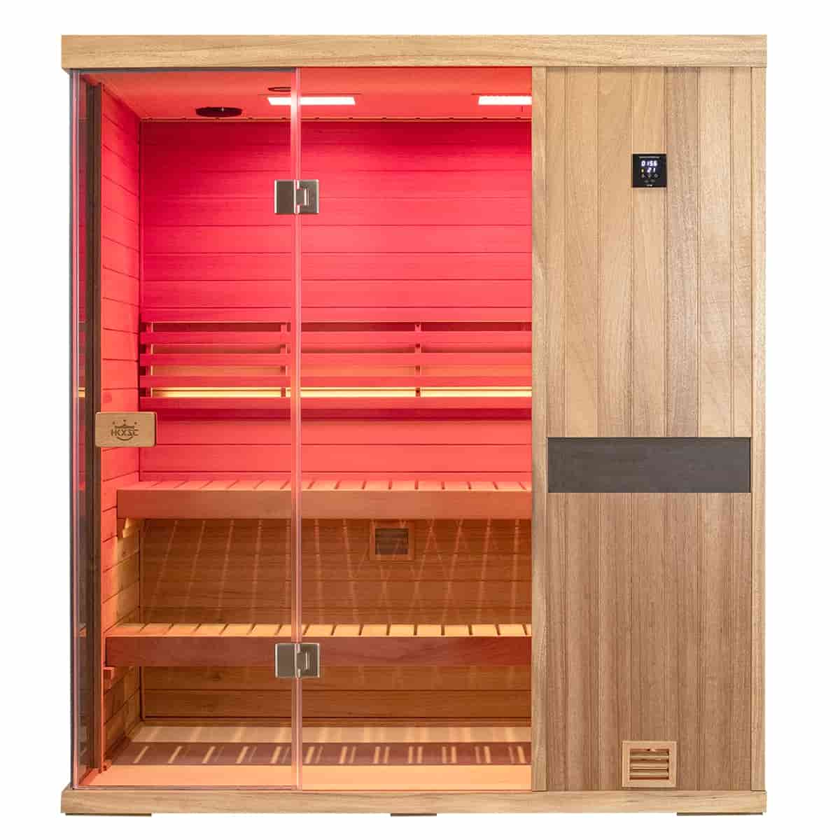 HKXSC 703ST New Upgraded Mahogany 2-3 Person Steam Sauna |  Waterproof | Pest proof HKXSC-SAUNA