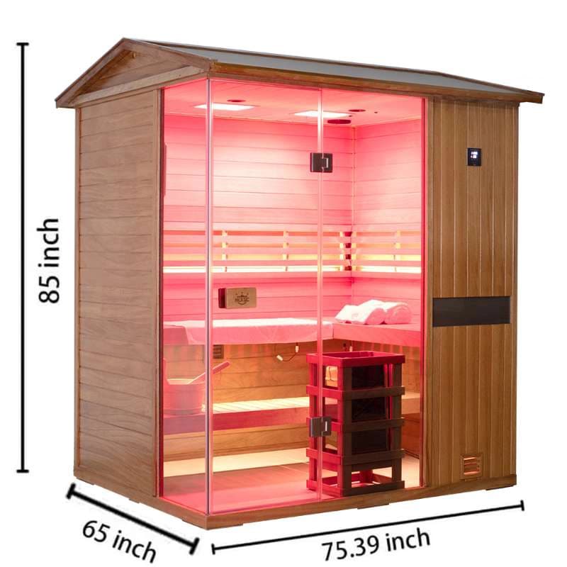 704VT-Outdoor Negative-Ion Steam Sauna Overall Dimensions	