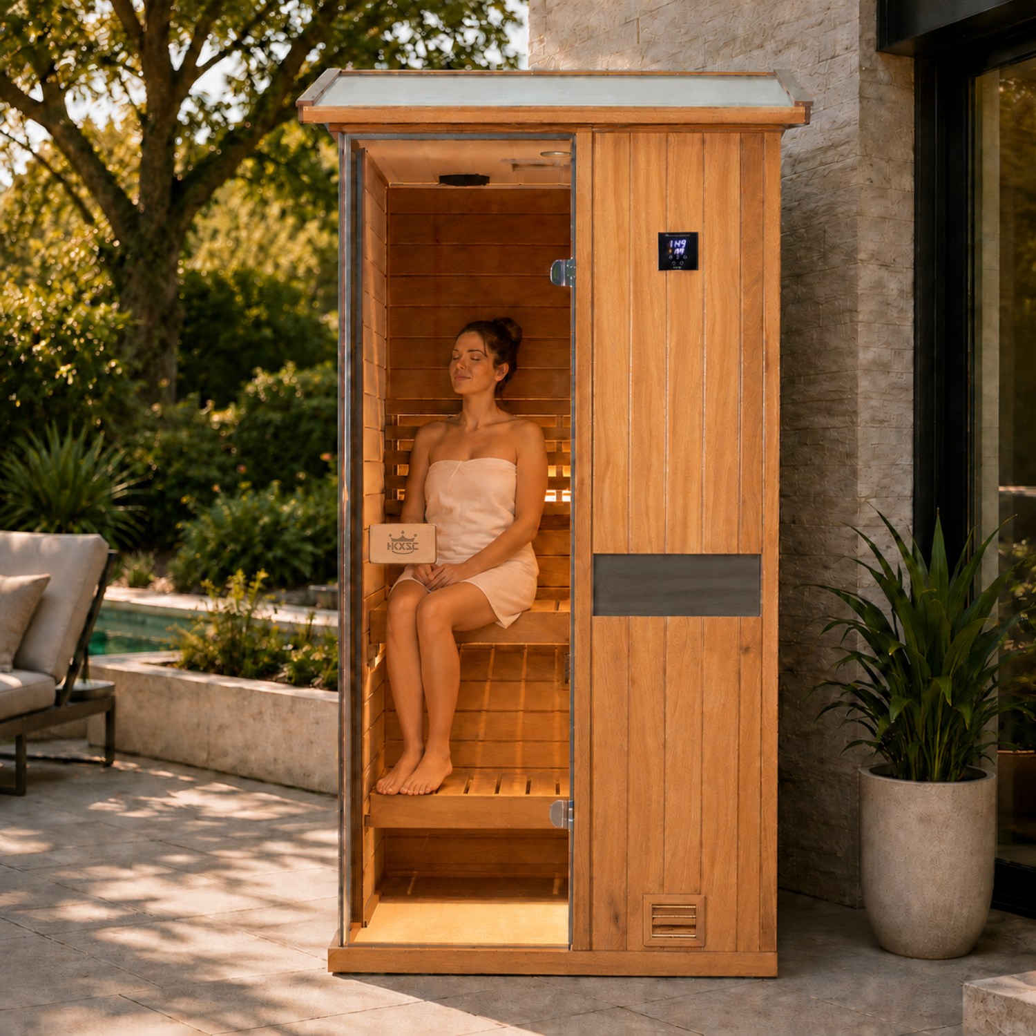Complete set outdoor wet steam sauna equipment reliable circuit design safe power use reduce daily usage hidden dangers
