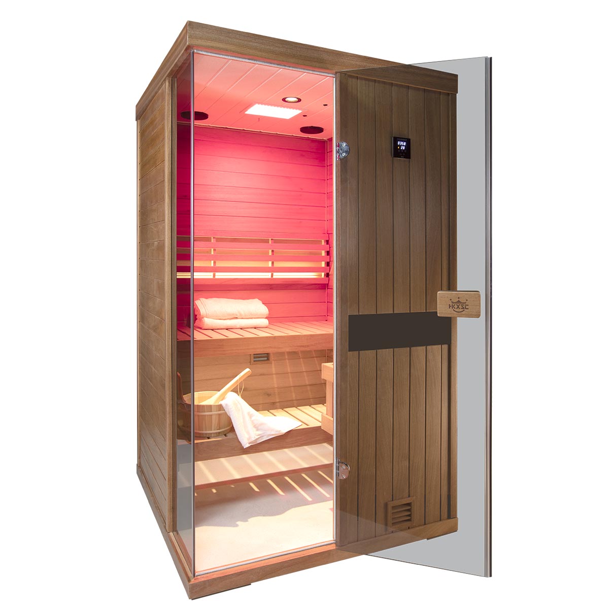 HKXSC Aurora Indoor Steam Sauna - 2 Person | Model 702ST with All accessories