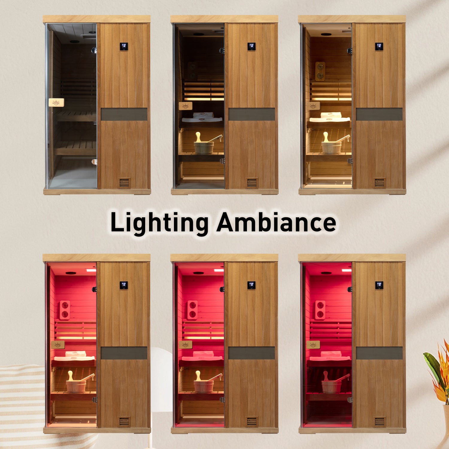 Indoor home sauna built-in light, heatproof LED lamp for wet steam environment