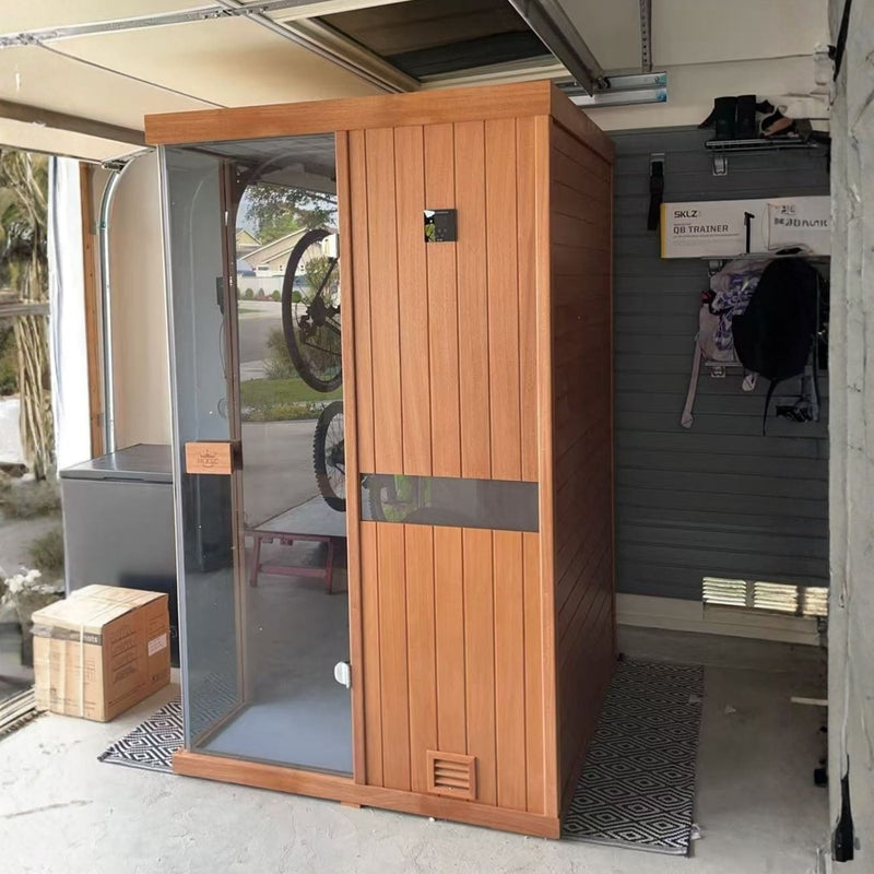 Upgraded high wattage steam sauna heater replacement compatible with HKXSC indoor sauna models, separate 20A power cord option to eliminate overload risks of original 15A factory wiring