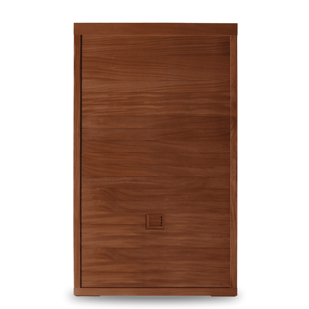 Upgraded 2-person home steam sauna made of solid mahogany wood, built-in negative ion system and 660nm red light therapy panel for indoor relaxation