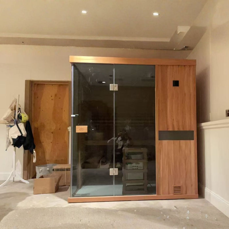 home steam sauna system with full after-sales support, replaceable control box for faulty relay and display issues, detailed installation video provided for easy self-repair and part replacement