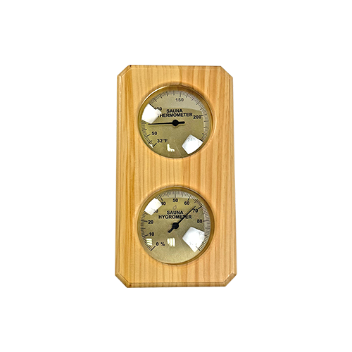 Sauna thermometer and hygrometer for accurately monitoring temperature and humidity levels inside the sauna room