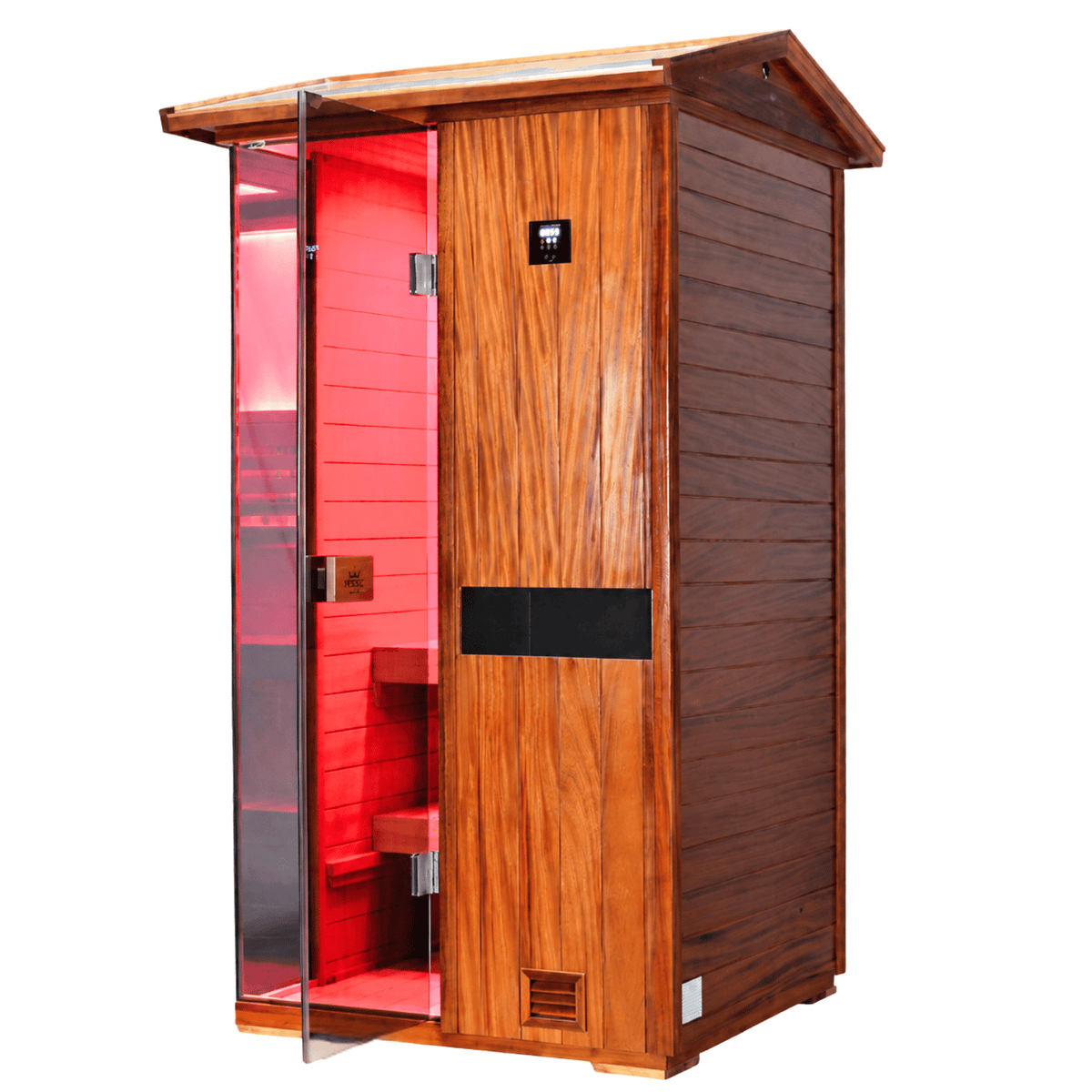 HKXSC 701VT outdoor solo sauna with negative ion air purification for personal wellness