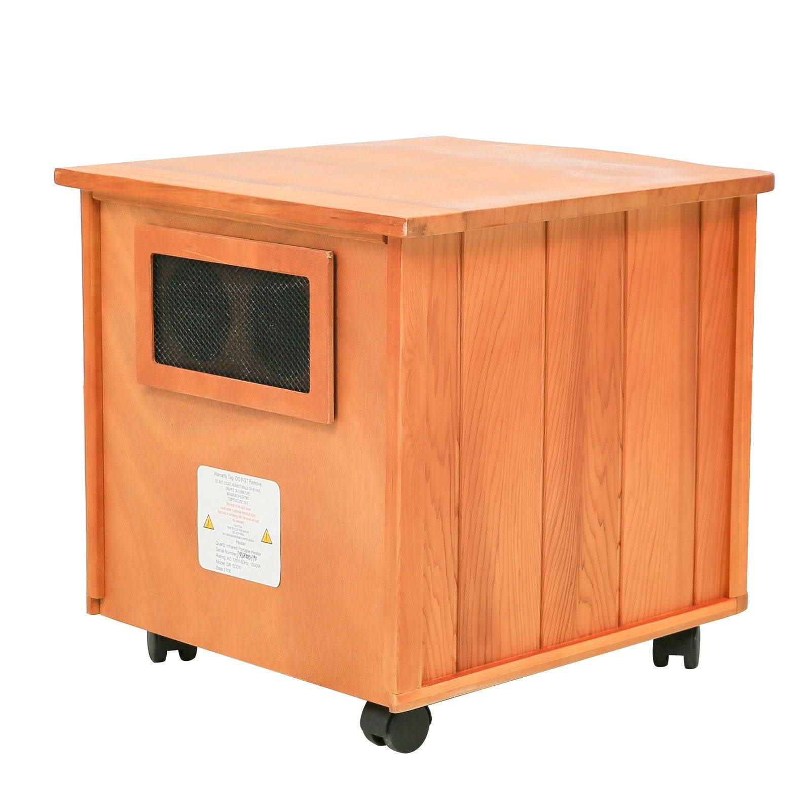 Bedside Cupboard Portable Heater In Red Cedar - HKXSC