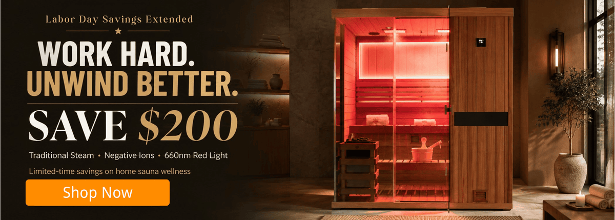 HKXSC Labor Day Savings Extended — outdoor steam sauna sale with limited-time pricing