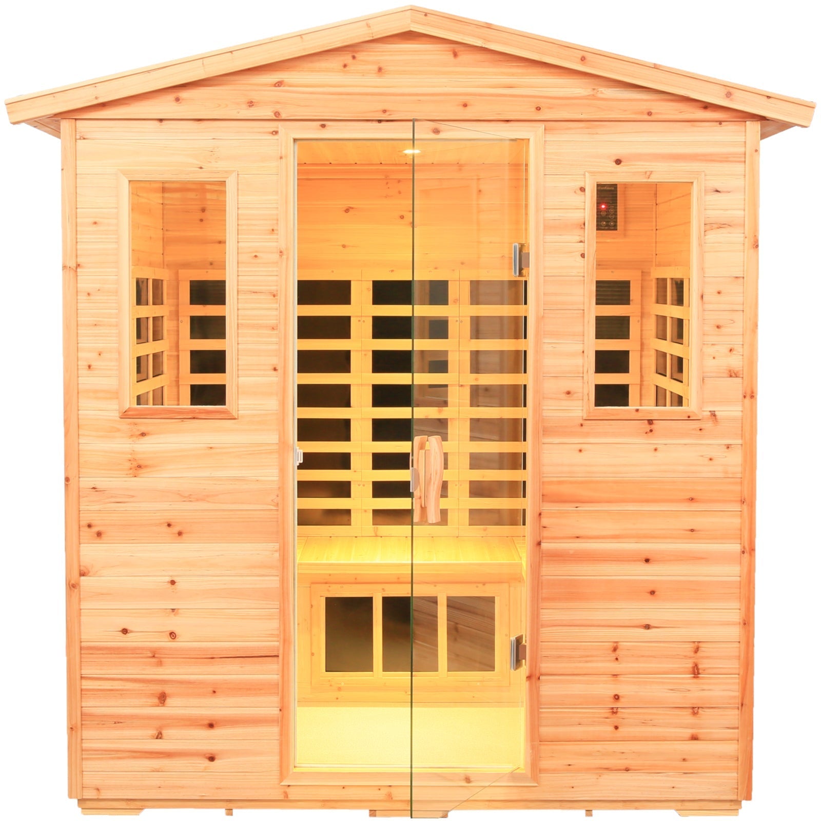 Noble 5 - 6 Person 100% Solid Fir Wood Infrared Sauna - HKXSC - SAUNA