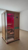 Indoor one person sauna, all-round display, hemlock wood Model 701SH
