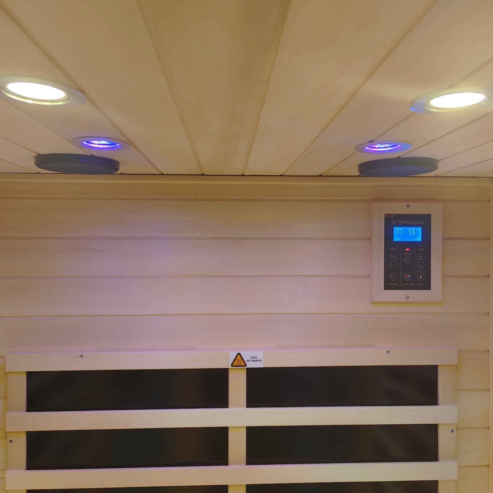 Prince 2 Person Basswood Low EMF Infrared Sauna With 6mm Tempered Door - HKXSC