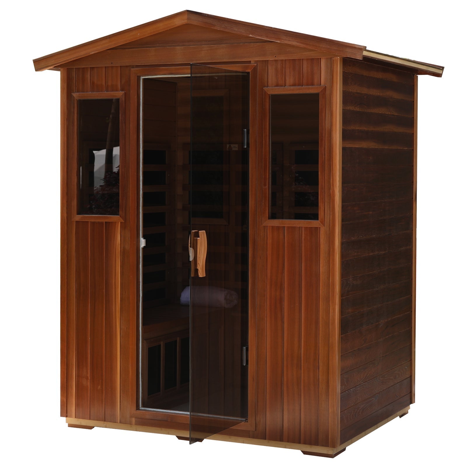 Queen 4 Person Mahogany Low EMF Infrared Sauna | 20 Minute Assembly（Sara Exclusive Purchase Link $2799） - HKXSC - SAUNA