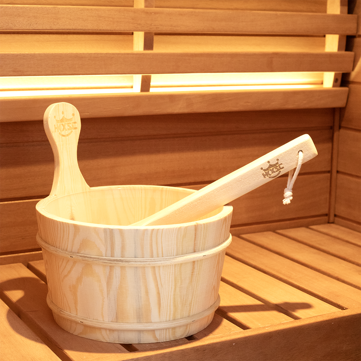 Sauna Bucket and Ladle Set